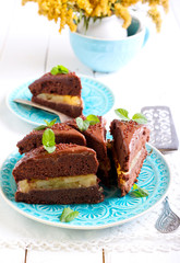 Chocolate and mint cake