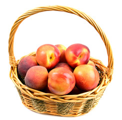 peaches in basket