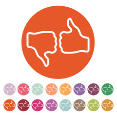 The voting icon. Vote and like symbol. Flat