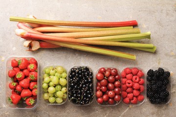fresh summer fruit selection