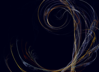 Abstract fractal spiral