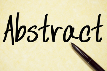 abstract word write on paper