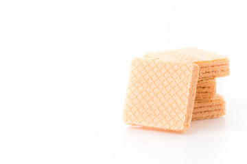 orange wafer on white background