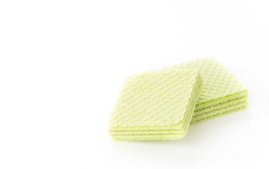 pandanus wafer on white background