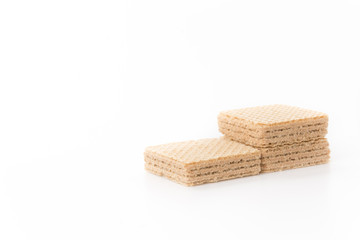 coffee wafer on white background