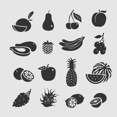 Symbol Set Vector Fruit