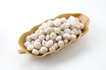 skewers of pork balls or pork meatballs