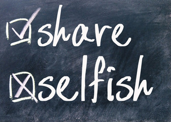 share or selfish choice on blackboard