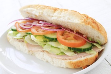 ham salad sub sandwich baton