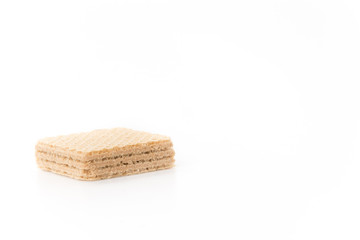 coffee wafer on white background