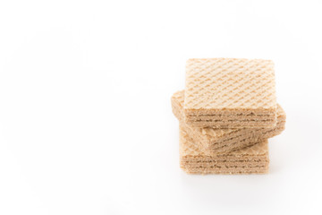 coffee wafer on white background