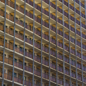 building with many balconies