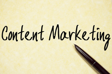content marketing text write on paper