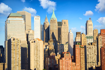 Fototapeta na wymiar Lower Manhattan architecture in New York City