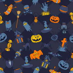 Halloween seamless pattern