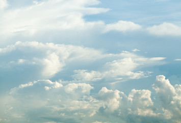 colorful dramatic sky with cloud at sunset