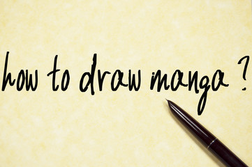 how to draw manga question write on paper