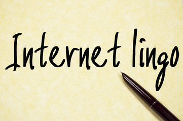 internet lingo text write on paper