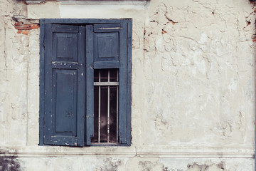 old window with film texture in vintage style