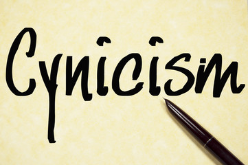 cynicism word write on paper