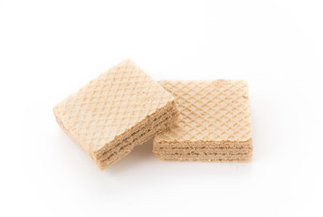 coffee wafer on white background
