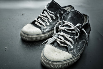 Sports trainers on the floor