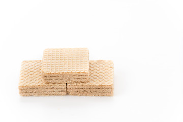 coffee wafer on white background