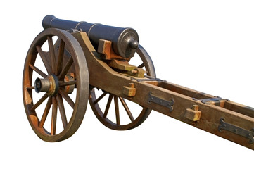 old gun isolated