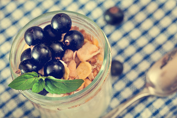 Healthy breakfast with fruit