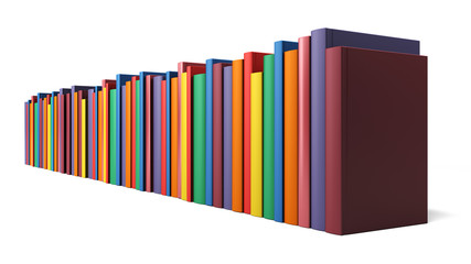 Color books in line isolated on a white background