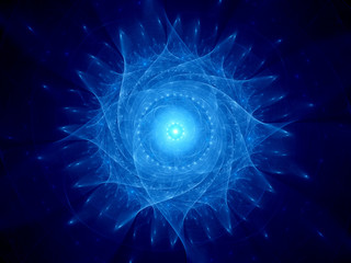 Blue glowing galactic object