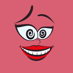 Cartoon face design 