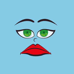 Cartoon face design 