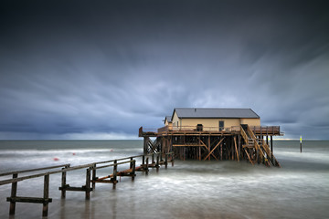 St Peter Ording Strand Sturmflut