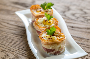 Bacon egg cups