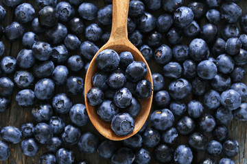 Blueberries background, close up, tasty and sweet