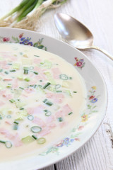 Okroshka  is a cold soup