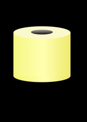 Yellow toilet paper