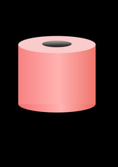 Red, rose toilet paper