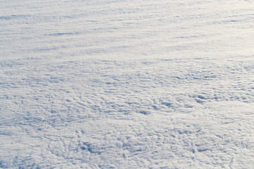 Clouds, a view from airplane window
