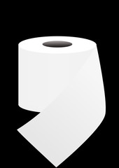 White toilet paper