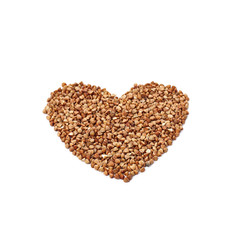 Buckwheat on a white background