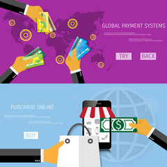 Vector online shopping concept