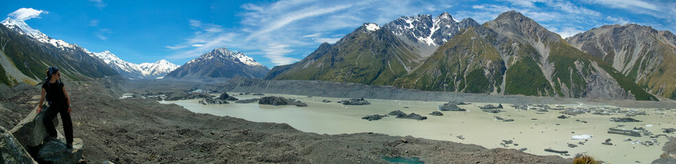 Tasman Glacier, Aoraki Mt. Cook National parek, New Zealand