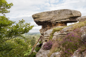 View of Shaftoe Craggs, Northumberland. England,UK.
