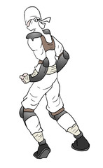 white ninja illustration