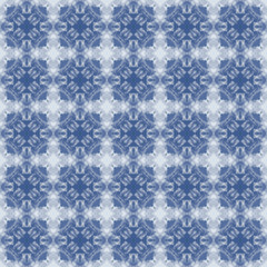 Blue and white seamless pattern.
Seamlessly repeating ornamental wallpaper or textile pattern, with cloud and star motives.
