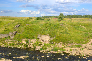 Fototapeta na wymiar View of the river Tosna.