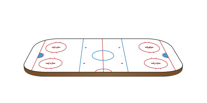 hockey rink graphic, white, red, blue lines clip art preview