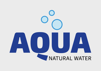 Aqua natural water logo